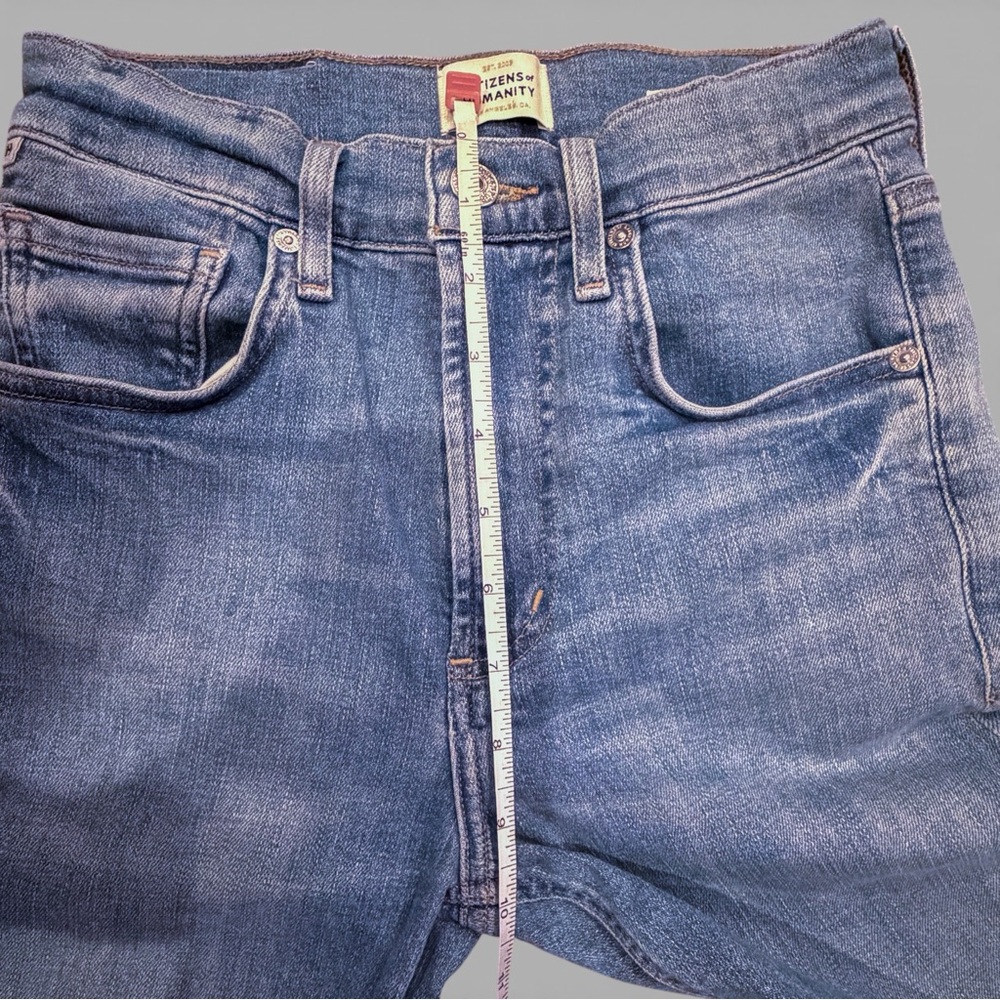 Citizens of Humanity Isola Crop Straight Leg Jeans Raw Hem - 24 - Picture 10 of 13